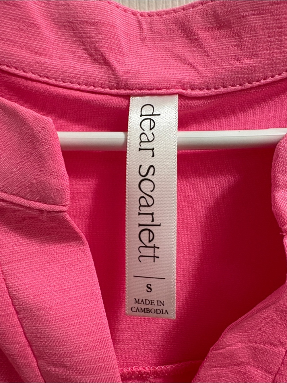 Dear Scarlett Pink Ruffle Sleeve Women’s Top - Picture 2 of 4